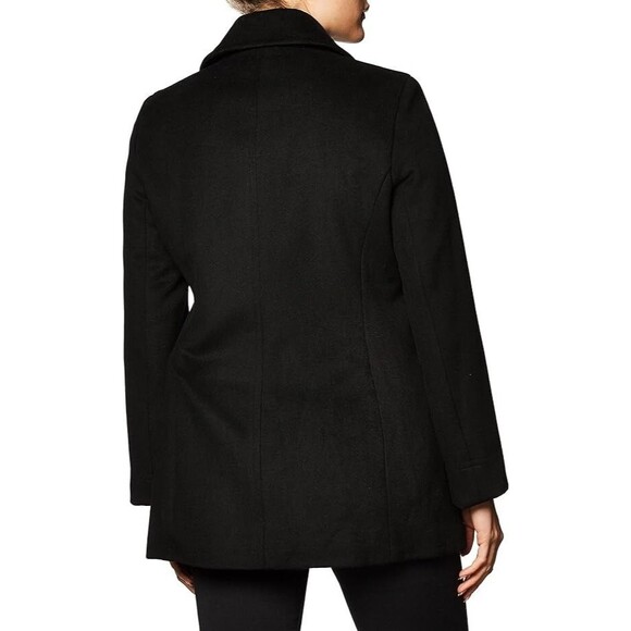 Calvin Klein Women's Peacoat Black 1X new Wool Cashmere Blend Button Up - Picture 5 of 5